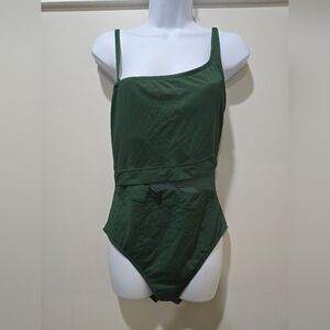 Bleu Rod Beattie Don't Mesh With Me  One-Piece Swimsuit NWOT Size 10 Green